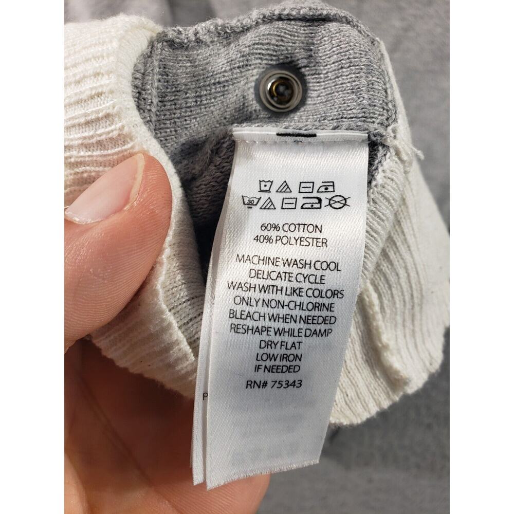 Tahari Hoodie Women's Medium Gray Pullover Cotton Stretch Athleisure Sweatshirt - Picture 9 of 10